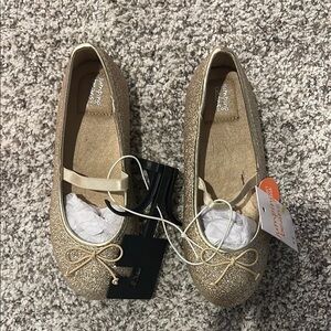 Gold Glitter Ballet Flats